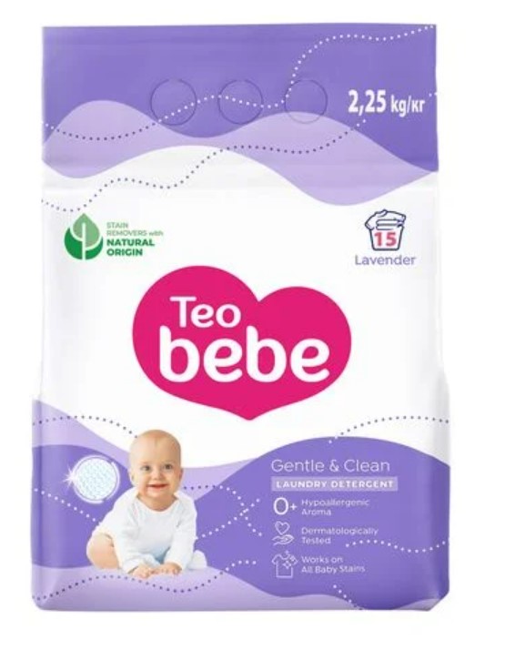 Фото - Пральний порошок Teo Bebe Gentle&Clean Lavender 2,25 кг (3800024048449)