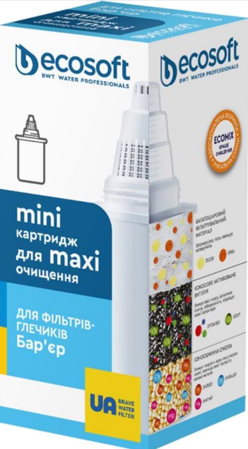 Фото - Картридж для фільтру-глечика Ecosoft до глечиків Бар'єр 1 шт