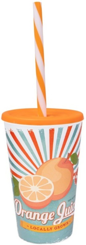 Склянка з трубочкою Herevin Orange Juice 0.65 л (161948-028)