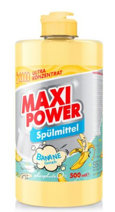 Засіб для ручного миття посуду Maxi Power Банан 500 мл (4823098411956)