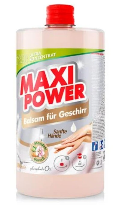 Фото - Средство для ручного мытья посуды Maxi Power Миндаль запаска 1 л (4823098412151)