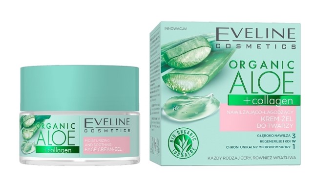 Крем для лица EVELINE Organic Aloe+Collagen 50 мл (5903416026952)