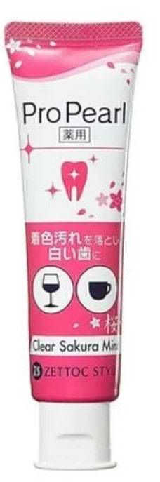 Зубна паста Zettoc ProPearl Sakura Mint 100 г (4582118954445)