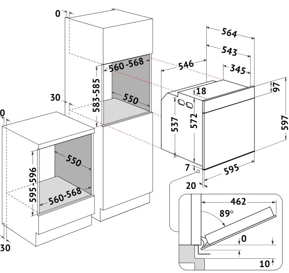 Фото - Комплект техніки Whirlpool Духова шафа + Мікрохвильова піч вбудована Whirlpool WOI78PT1SBA + WMD7O4TB
