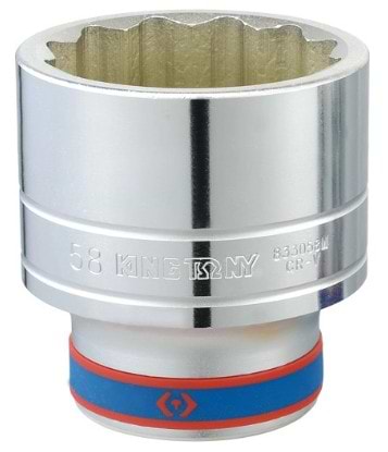 Торцева голівка KING TONY стандартна 12-гранна 1" 65 мм (833065M)