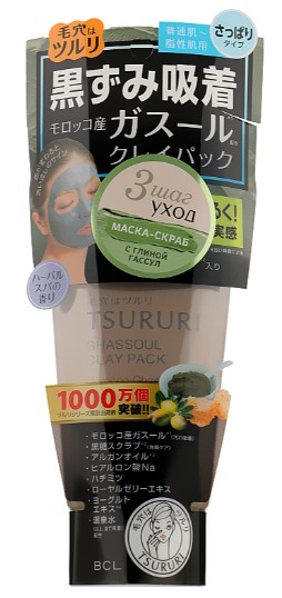 Маска для обличчя BCL Tsururi Ghassoul Mineral Clay Pack 150 г (4515061046592)