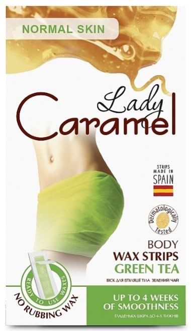 Віск для депіляції Caramel 16 шт. тіла зелений чай (4823015923210)