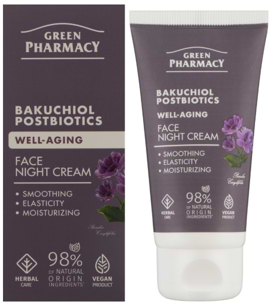 Фото - Крем для лица Green Pharmacy 50 мл ночной Бакучиол + постбиотики (5901845509749)