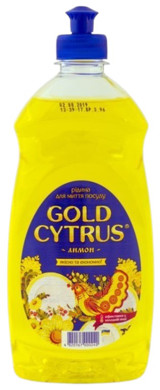 Фото - Средство для ручного мытья посуды Gold Cytrus 500 мл желтый (4820167000240)