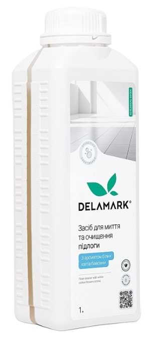 Засіб по догляду за підлоговими покриттями DeLaMark білі квіти бавовни 1 л (4820152333698)