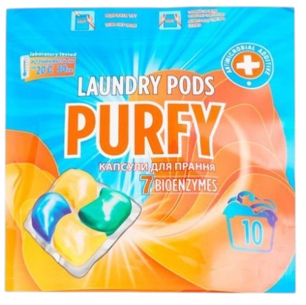 Фото - Капсулы для стирки Purfy 10 шт. х 19 г (4823107607325) Фото - Капсулы для стирки Purfy 10 шт. х 19 г (4823107607325)