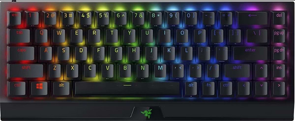 Фото - Клавиатура беспроводная игровая Razer BlackWidow V3 Mini Hyperspeed Green Switch RU (RZ03-03891600-R3R1)