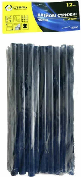 Стрижень для клейового пістолета Сталь 11.2х200 мм 12 шт. (80190)