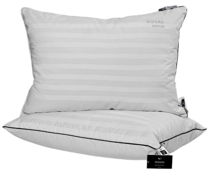 Подушка стандартна MirSon 1279 Royal Pearl Hand Made з евкаліптом Середня 50х70 см (2200001519886)