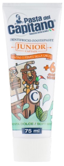Зубна паста Pasta Del Capitano Junior Soft Mint 6+ 75 мл (PTPJSM75)