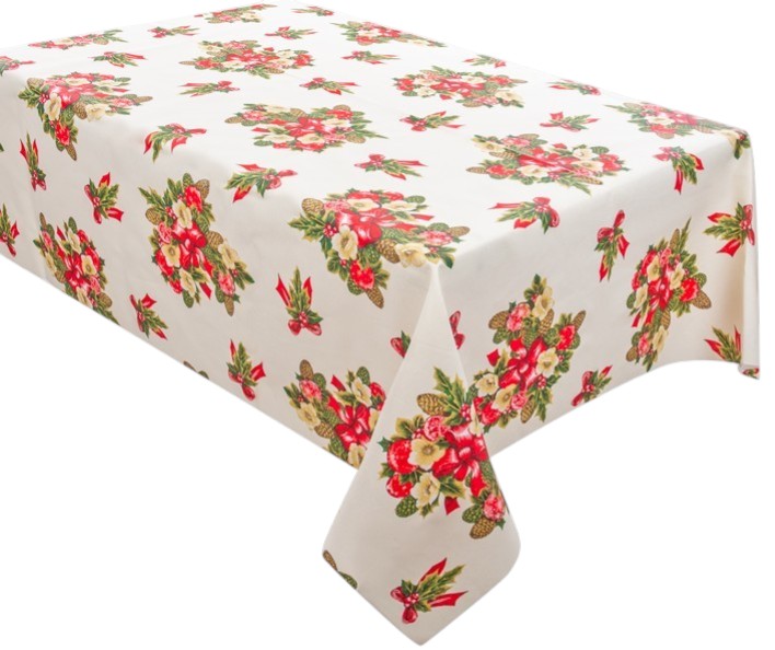 Скатерть квадратная Lefard водоотталкивающая Pinas beig 140х140 см (715-361)