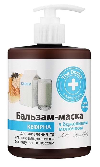 Маска для волос The Doctor Health&Care кефирная с пчелиным молочком 500 мл (4823015929892)