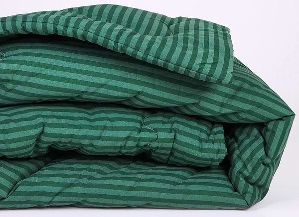 Фото - Одеяло демисезонное полуторное MirSon антиаллергенное №116 Сolor Fun Line 17-0612 Stripe Emerald EcoSilk 140х205 + нав. 2 шт. (2200010852257)