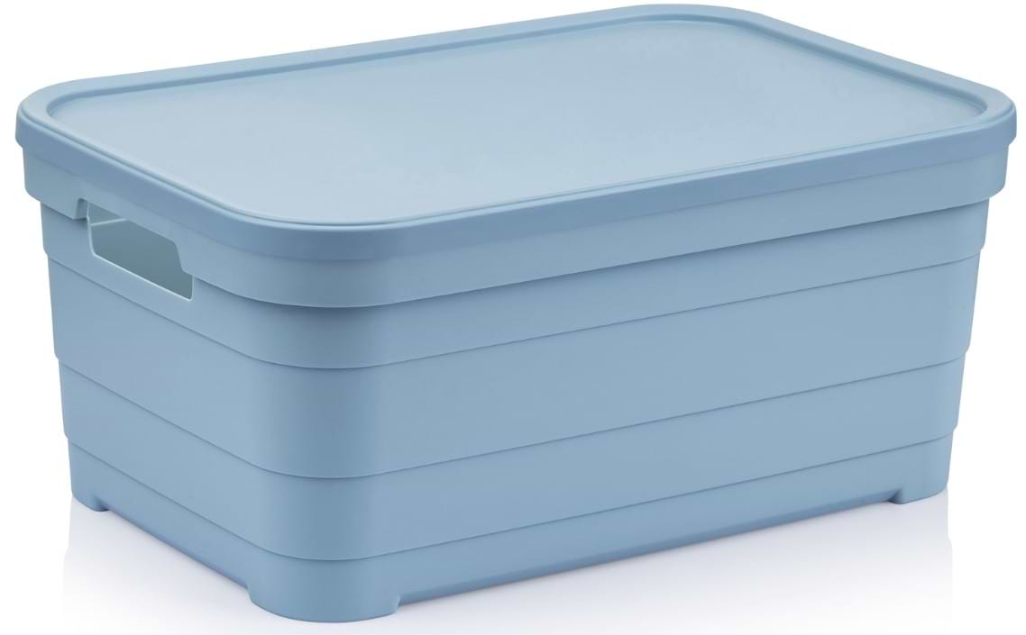 Корзина для хранения Idea Home Pyramid Blue с/кр. 36x24x16.5 см (00643 Blue) - Фото 1