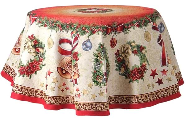 Фото - Скатертина кругла Lefard гобеленова Nativity 140 см (732-046)