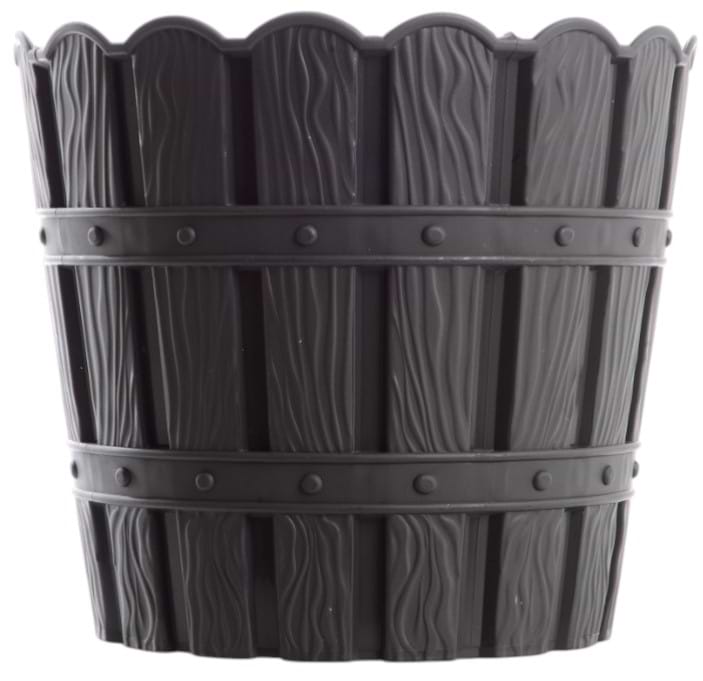 Вазон VIOLET HOUSE 1047 BAMBOO Antracite із дренажем 5 л