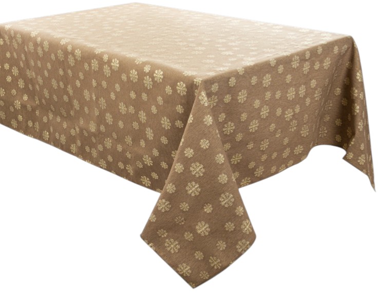 Скатертина прямокутна Lefard тефлонова karen lurex teflon taupe 160х180 см (715-343)