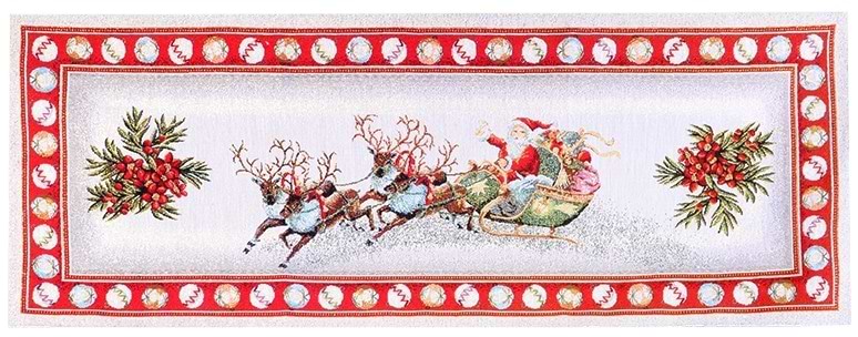Фото - Скатерть раннер Lefard гобеленовый новогодний с люрексом 40х100см (716-005)