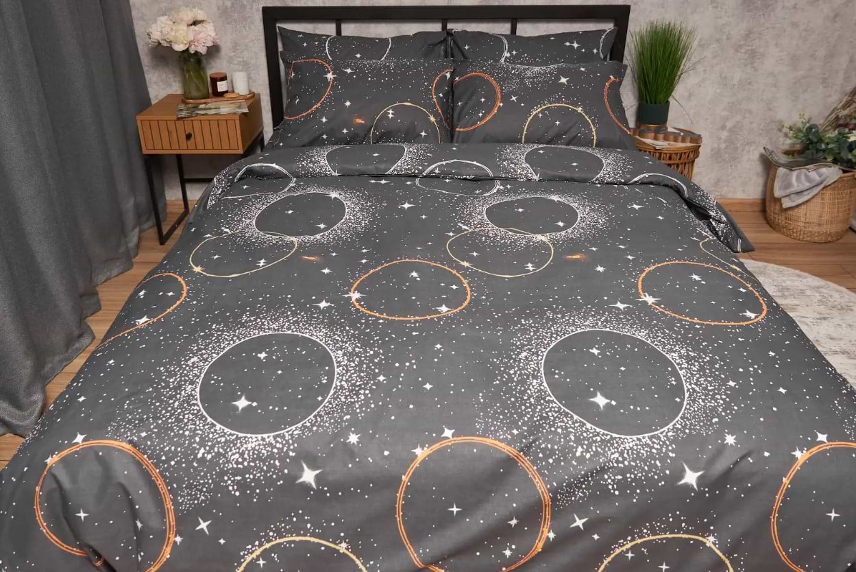 Комплект постельного белья Moon&Star Бязь Gold Люкс Cosmic Glow 175х210 нав. 2х50х70 (MS-820005641)
