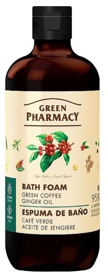 Пена для ванны Green Pharmacy зеленый кофе и имбирное масло 500 мл (4823015945649)