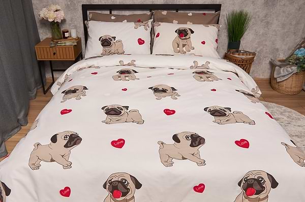 Фото - Комплект постільної білизни Moon&Star Бязь Gold Люкс Bulldog Love 175х210 нав. 4х50х70 (MS-820005713) Фото - Комплект постільної білизни Moon&Star Бязь Gold Люкс Bulldog Love 175х210 нав. 4х50х70 (MS-820005713)