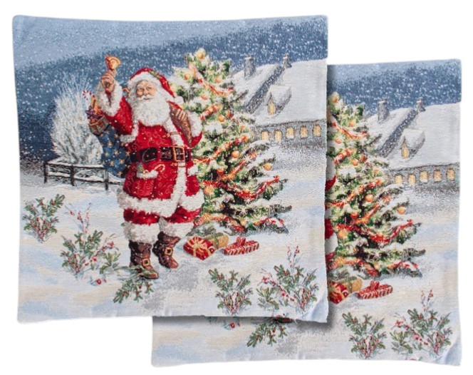 Наволочка Lefard новорічна гобеленова з люрексом Noel b rojo 45x45 см (716-203)