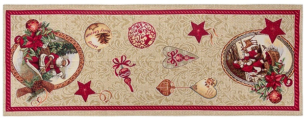 Фото - Скатертина раннер Lefard гобеленовий Santa claus 40x100 см (732-181) Фото - Скатертина раннер Lefard гобеленовий Santa claus 40x100 см (732-181)