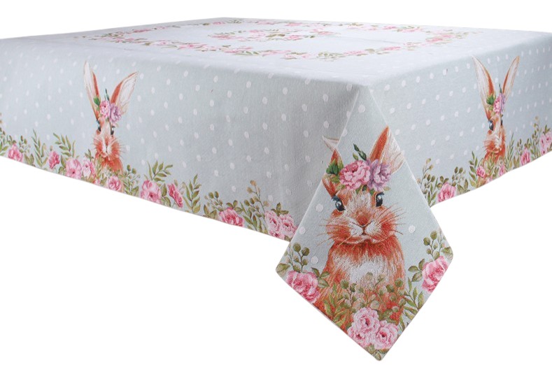 Скатертина прямокутна Lefard Гобеленова 140х220 м'ятна (711-089)