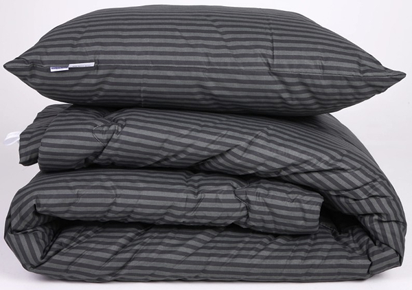 Фото - Одеяло детское зима MirSon антиаллергенное №147 Сolor Fun Line 17-0611 Stripe Black Eco-Soft 110х140 + нав. 2 шт. (2200010851021)