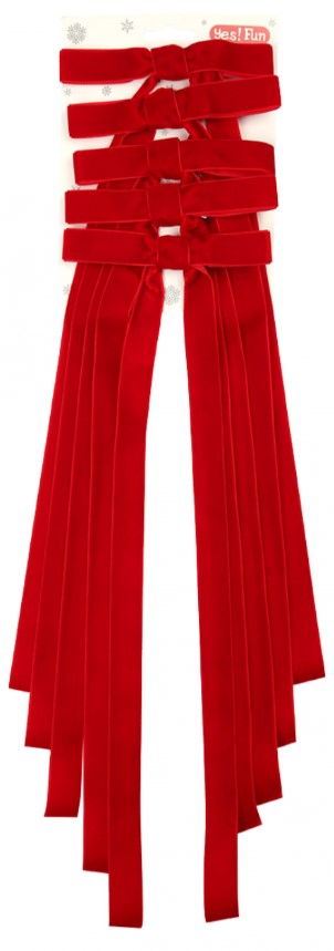 Декор New Year YES! Fun Банти 36x12 см бордо 5 шт. (975097)