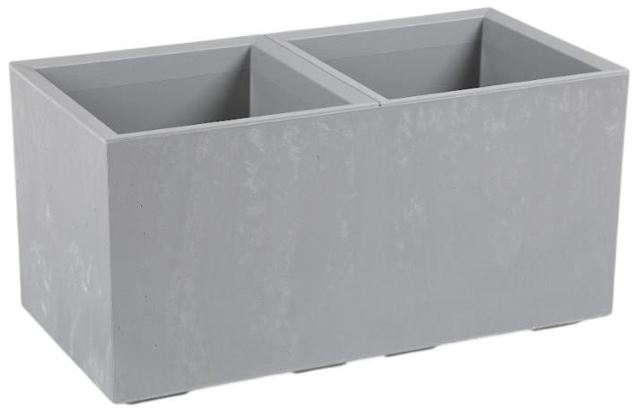 Вазон Lamela KARO 40х78х40 см сірий (9709366)