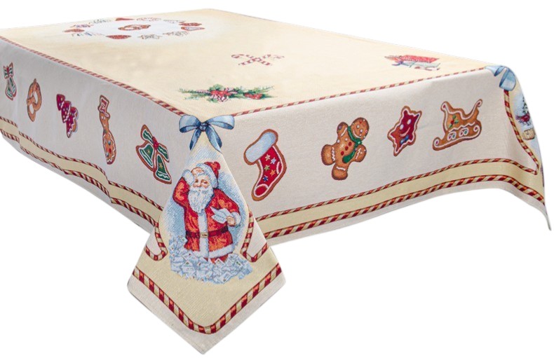 Скатертина прямокутна Lefard новорічна bisquit 140х180 см (732-190)