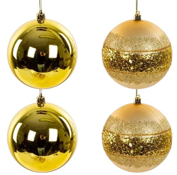 Набор ёлочных игрушек Lefard 4 шт. 10 см золото (822-021)