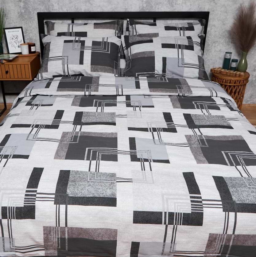 Комплект постельного белья Moon&Star Бязь Gold Люкс «Modern Vision» 143х210х2 нав. 2х50х70 (MS-820006536)