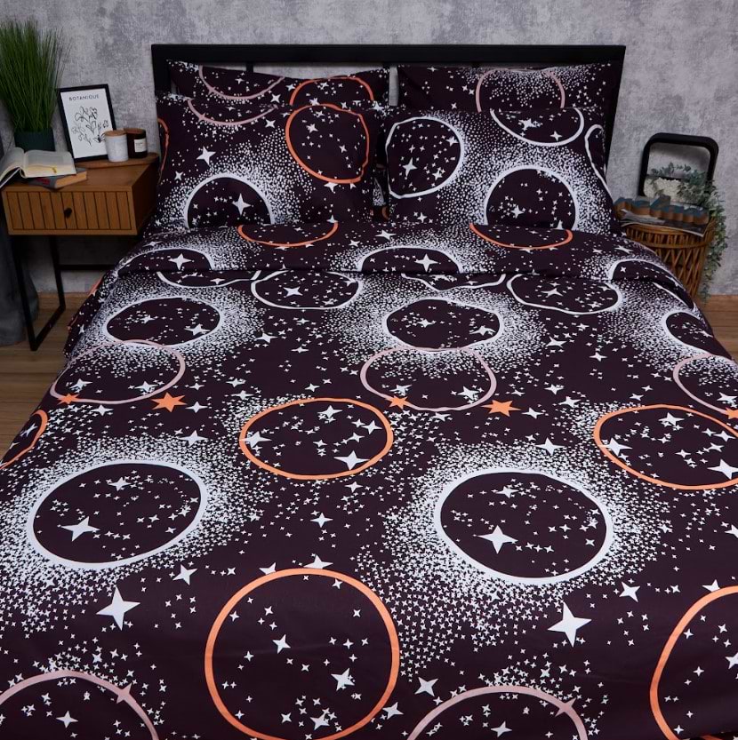 Комплект постельного белья Moon&Star Бязь Gold Люкс Cosmic Vibes 200х220 нав. 2х70х70 (MS-820006202)