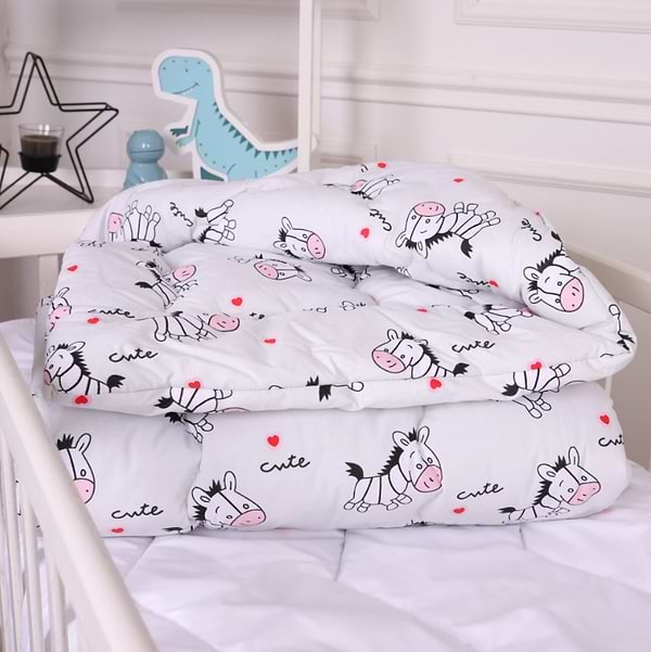 Фото - Одеяло детское зима MirSon антиаллергенное Kids Time 20-0040 Cute white zebra 110х140 см Хлопок (2200009665868)