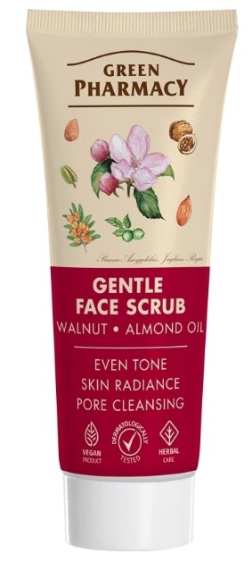 Скраб для обличчя Green Pharmacy 75 мл горіховий/ніжний (4823015937149)