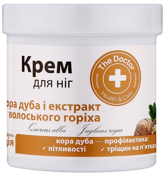 Фото - Крем для ног The Doctor Health&Care 250 мл кора дуба/экстракт грецкого ореха (4823015924484)