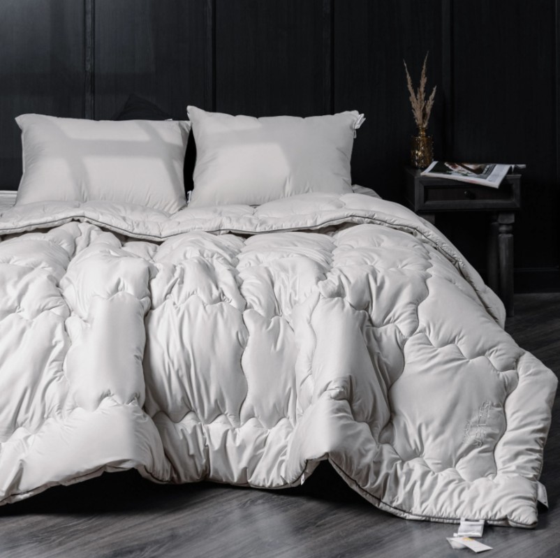 Ковдра демісезонна двоспальна євро MirSon антиалергенна №1002 "Silver Cloud" EcoSilk 220х240 (2200010352504)