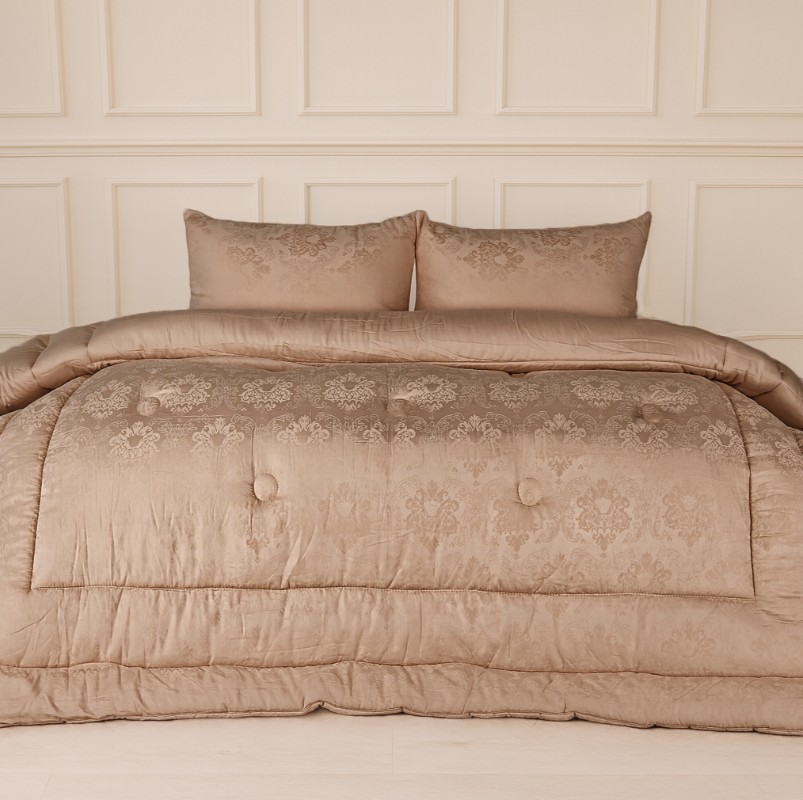 Одеяло летнее двуспальное евро MirSon Eco-Soft №1551 Ferrero Gold 220x240 см (2200011172606)