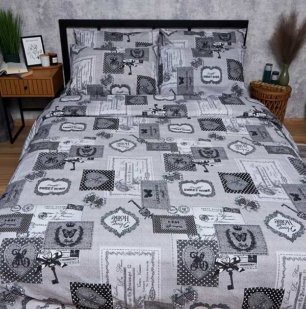 Фото - Комплект постільної білизни Moon&Star Бязь Gold Люкс «Vintage Keys» 143х210х2 нав. 2х50х70 (MS-820007306)