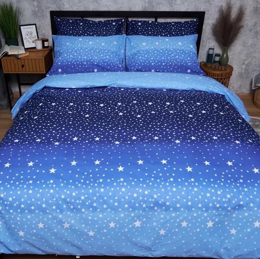 Комплект постільної білизни Moon&Star Бязь Gold Люкс Night Glow175х210 нав. 2х50х70 (MS-820006551)