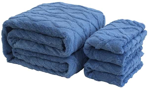 Фото - Набір покривало + наволочки двоспальний SOHO 200х220 + 50х70 см 2 шт. Romance Blue (Set carpet+ pillow Blue)