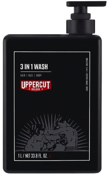 Шампунь чоловічий Uppercut Deluxe 3в1 Wash 1000 мл (817891023502)