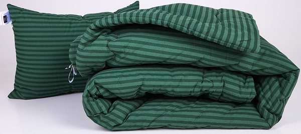 Фото - Одеяло зимнее полуторное MirSon антиаллергенная №120 Сolor Fun Line 17-0612 Stripe Emerald Eco-Soft 155х215 + нав. 2 шт. (2200010852677)